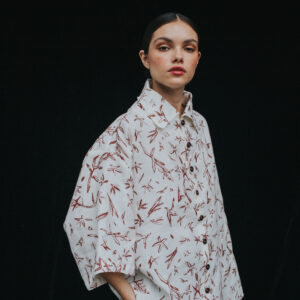 THE JAZMIN RED WHITE SHIRT